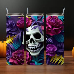 Vaso de acero inoxidable 3D de Halloween: 34 diseños espeluznantes