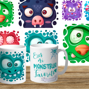 Mi taza de monstruos favorita: 6 diseños lindos