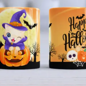 Taza de Halloween con animales lindos: 5 diseños espeluznantes