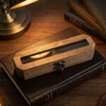 Pine case with laser engraved lid