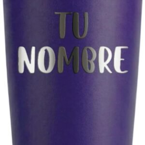 Personalized Coffee Tumbler – 20 oz Laser-Engraved Stainless Steel, Purple