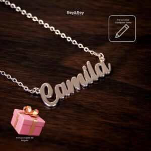 Sterling Silver Name Necklace – .925 Personalized Pendant, 47 cm Chain